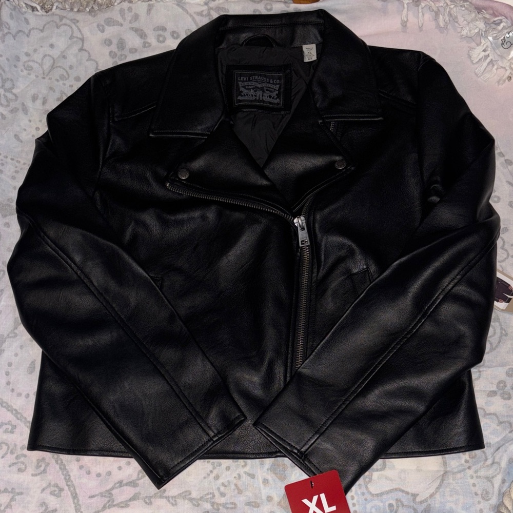 NEW Levi's Lightweight Faux Leather Motorcycle Jacket Sz XL
